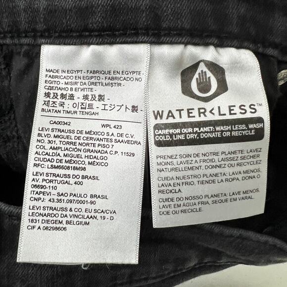 Levi's 31x30 Black 311 Shaping Skinny Jeans Stonewash High Rise - Picture 10 of 13